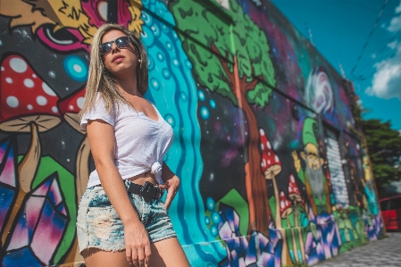 Graffiti blue eyewear cool Photo