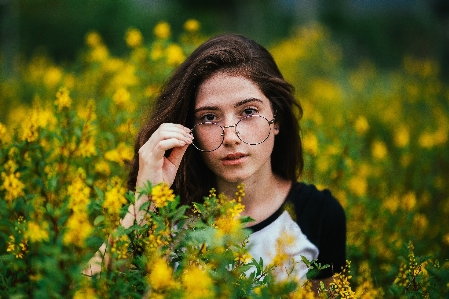 People in nature hair yellow canola Photo