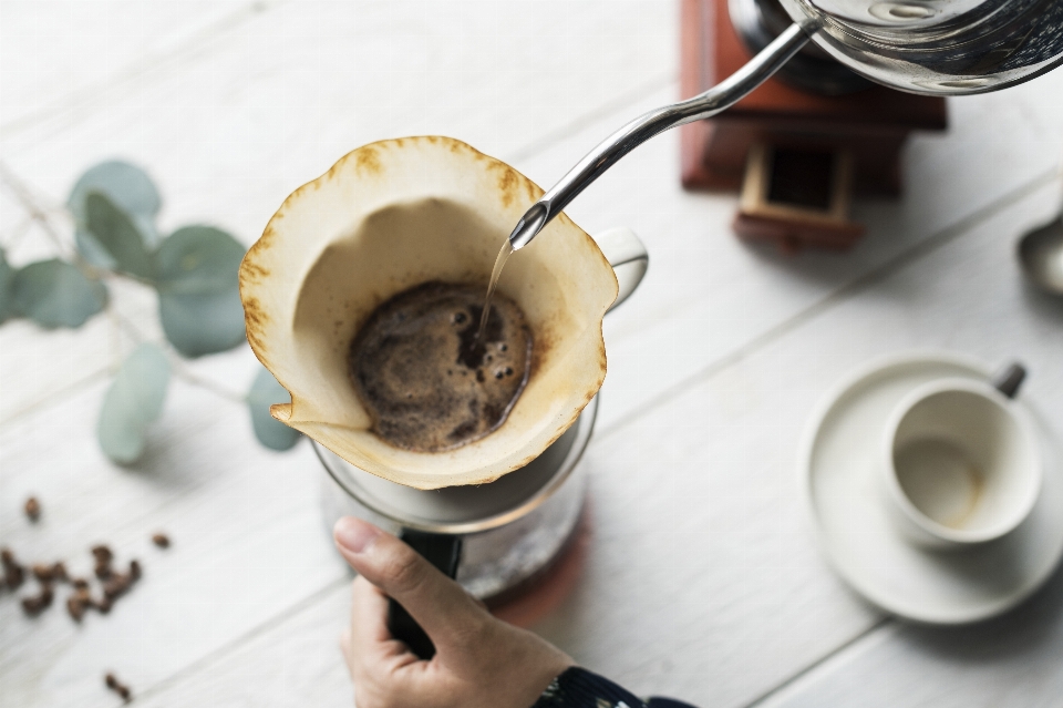 Aérien arôme arrière-plan barista
