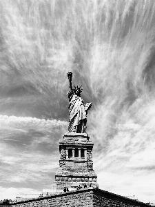 Foto Patung liberty monumen tengara