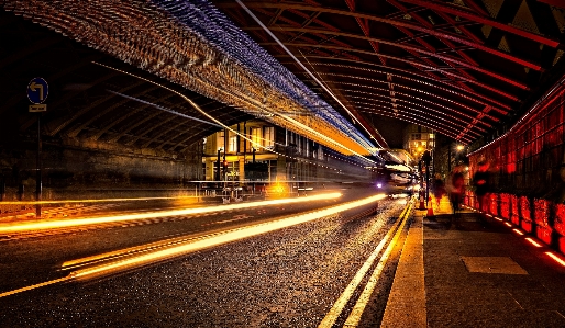 Transport night light metropolitan area Photo