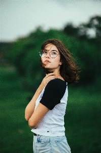 Glasses white photograph green Photo