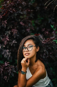 People in nature hair face glasses Photo