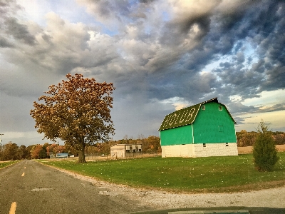 Barns country roads sky Photo