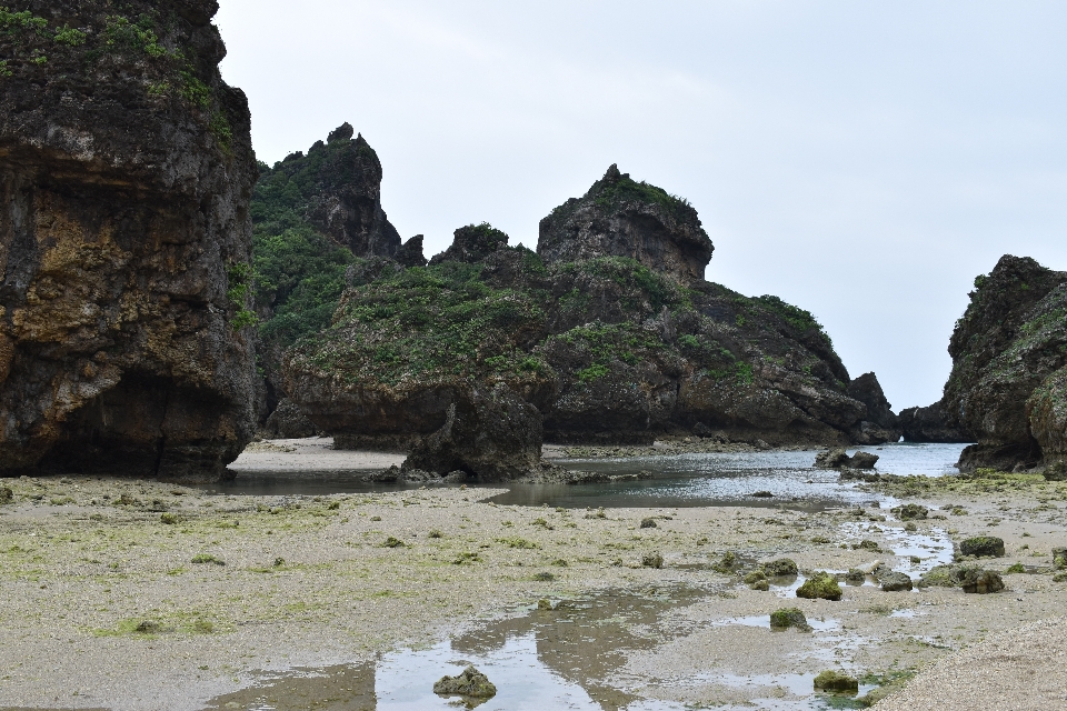 Beach rocks okinawa japan