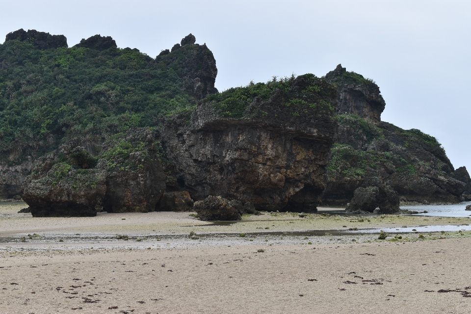 Beach rocks okinawa japan