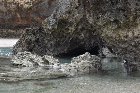 Beach rocks okinawa japan Photo