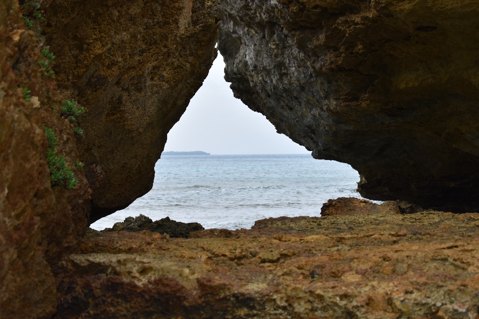 Beach rocks okinawa japan