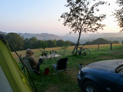 Camping france vehicle grass Photo