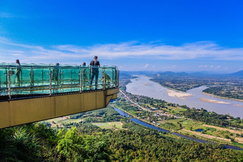 Shadow happy skywalk graceful