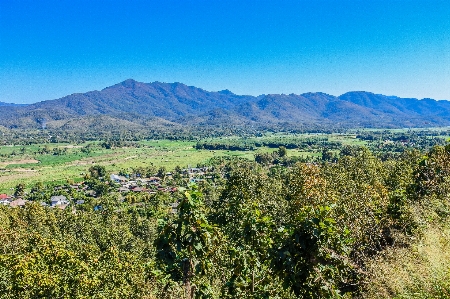 Forest destination village landscape mae hong son province Photo