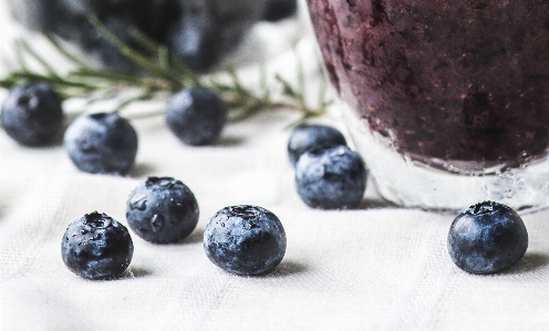 Antioxidant beverage blended blueberries Photo