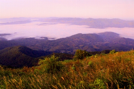 Beautiful mountainous landforms mountain sky Photo