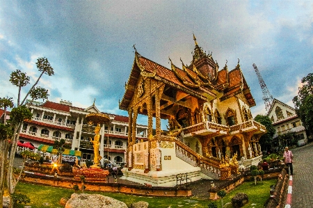 Foto Thailand kuil agama budha budaya