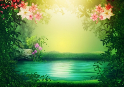 Fairytale background wallpaper fantasy Photo