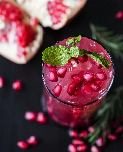 Antioxidant beverage closeup cold drink Photo