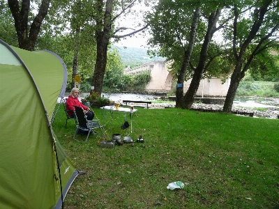 Nature camping tent lawn Photo