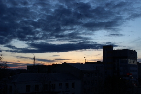 Sky red cloud blue Photo