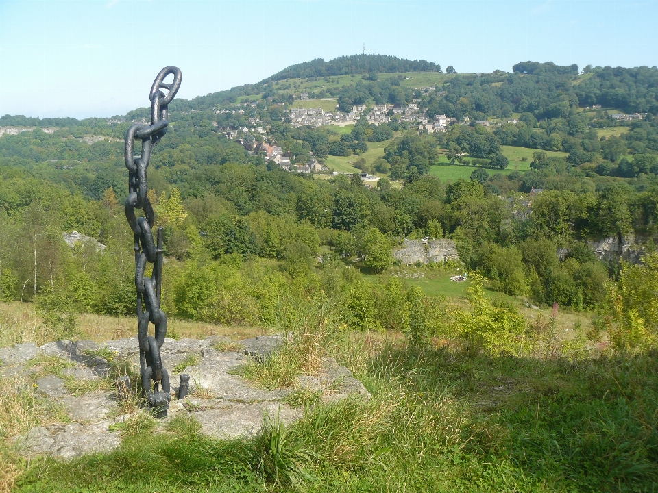 Village angleterre sculpture végétation