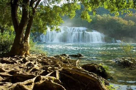 Nature body of water waterfall natural landscape Photo