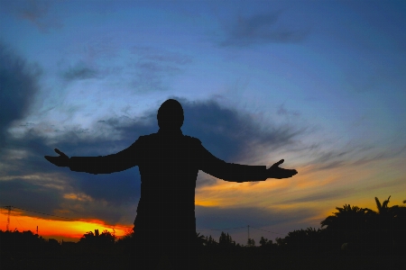 Photo Coucher de soleil ciel nuage silhouette