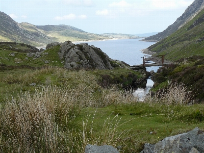 Lake mountain walk highland mountainous landforms Photo