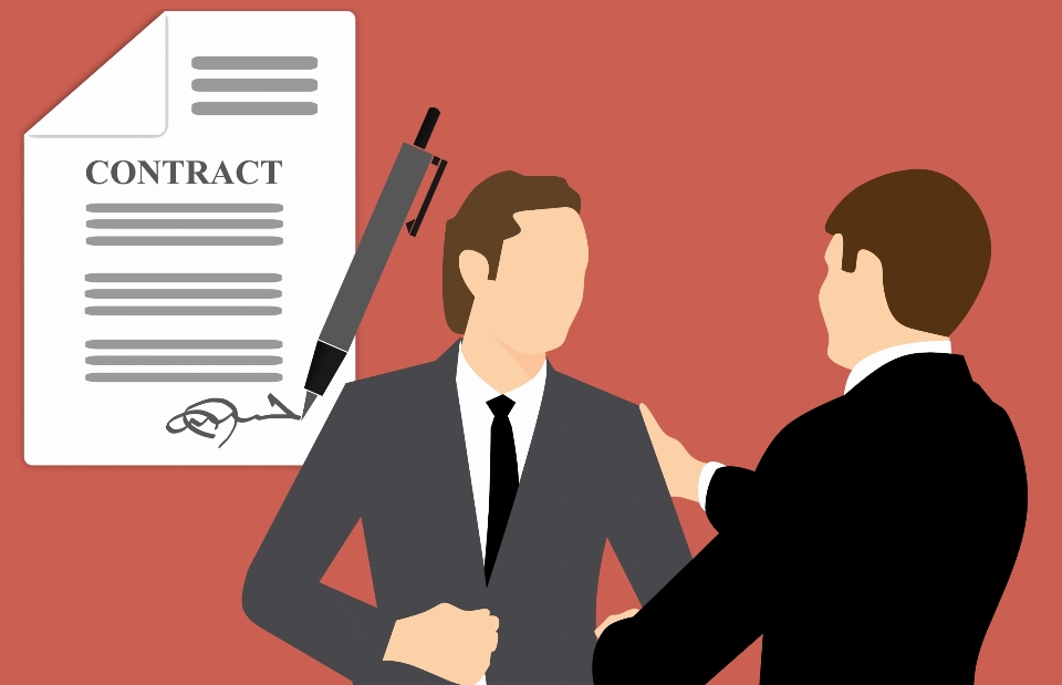 Business contract agreement handshake