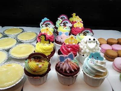 Foto Kue cupcake makanan rasa manis
