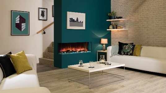 Electric fireplace living room Photo