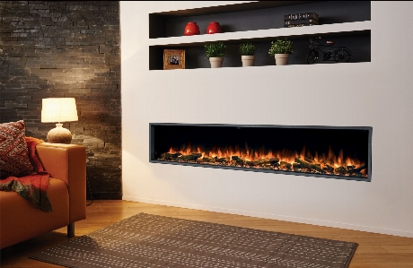 Electric fireplace hearth heat Photo