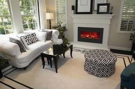 Electric fireplace living room Photo