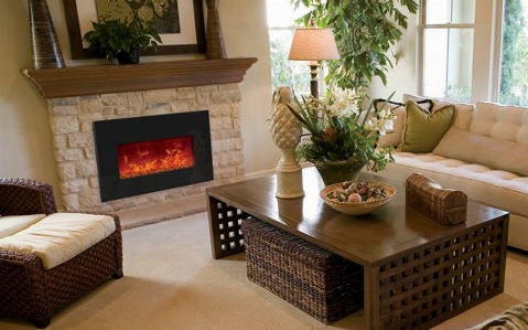 Electric fireplace living room Photo