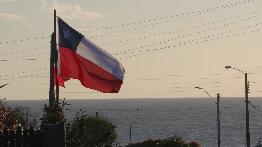 Chile flag sky red Photo