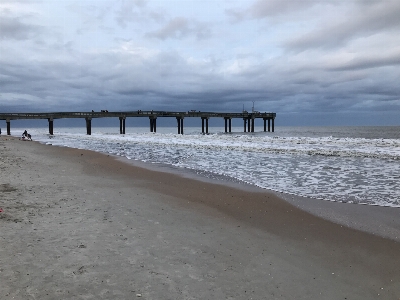 Foto Laut pantai dermaga melambai