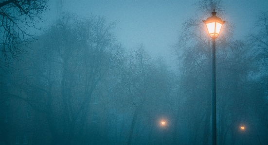 Light street blue atmospheric phenomenon Photo