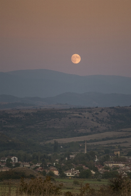 Moon silence twilight sky