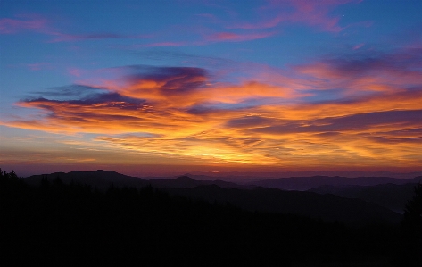 Sunrise clouds mountain sky Photo