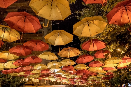 Umbrellas night light umbrella Photo