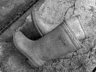 Boots booties monochrome black and white Photo