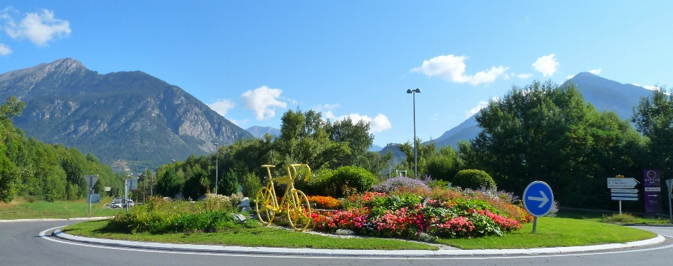 Roundabout france mountainous landforms botanical garden