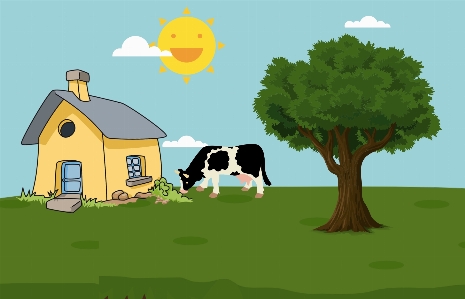 Farm cow house village Photo