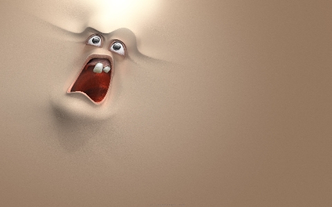 Face wall light scream Photo