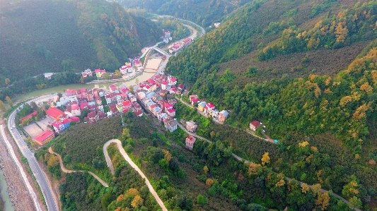 Turkey bird's eye view hill station aerial photography Photo