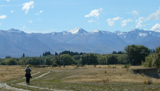 Foto Fiume montagna nuova zelanda morfologie montuose
