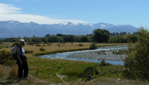 Foto Fiume montagna nuova zelanda paesaggio naturale
