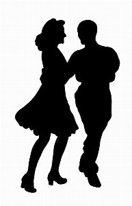 Dance silhouette couple dancing Photo