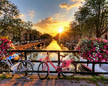 Nature sky waterway bicycle Photo