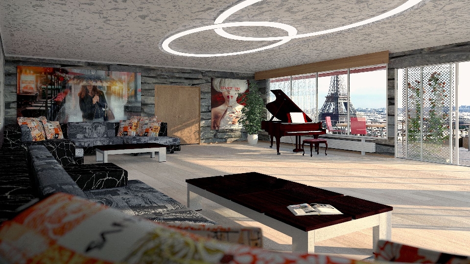 Paris wohnzimmer innenarchitektur
 decke