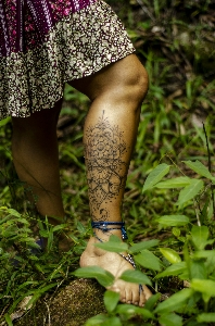 Tattoo human leg joint Photo