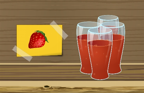 Strawberry juice fresh fruit Photo